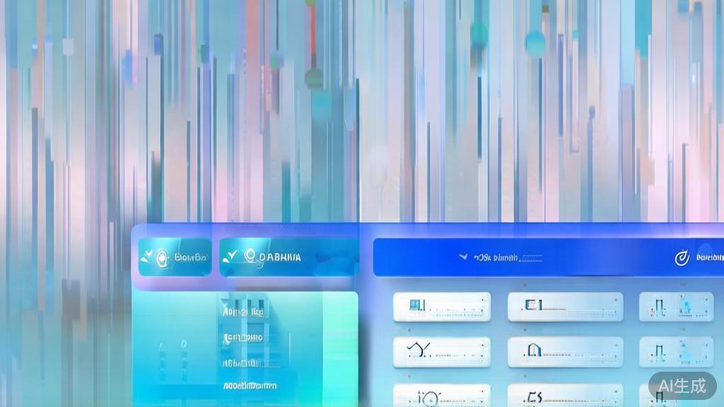 Flat vector illustration of nanobanana user interface, dashboard style, soft blue gradient