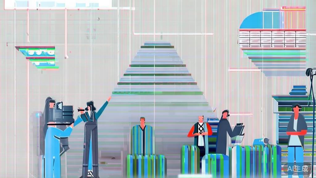 High-quality illustration of teamwork in filmmaking, minimal flat design