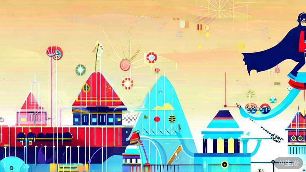 High-quality business illustration regarding fantasy adventure, minimal flat design