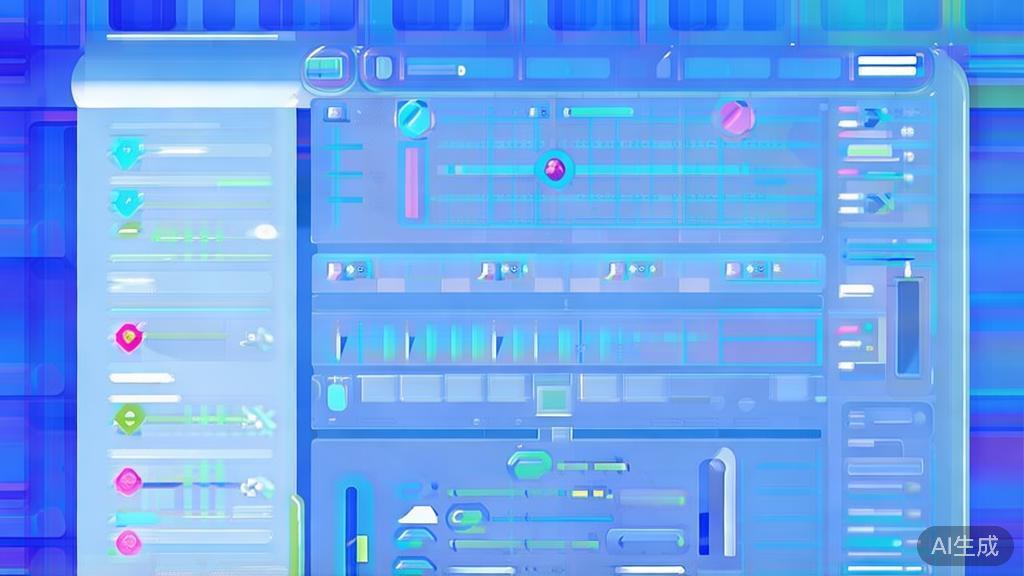 Flat vector illustration of a real-time editing feature, dashboard style, soft blue gradient