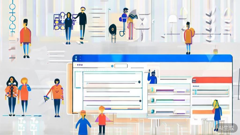 High-quality business illustration regarding online community support for SORA 2, minimal flat design