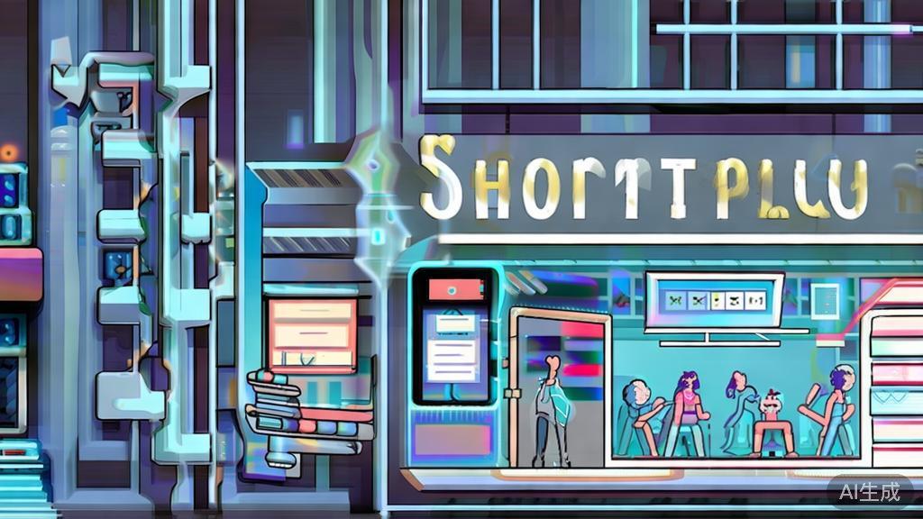 "High-quality illustration regarding future trends in short play creation, minimal flat design"