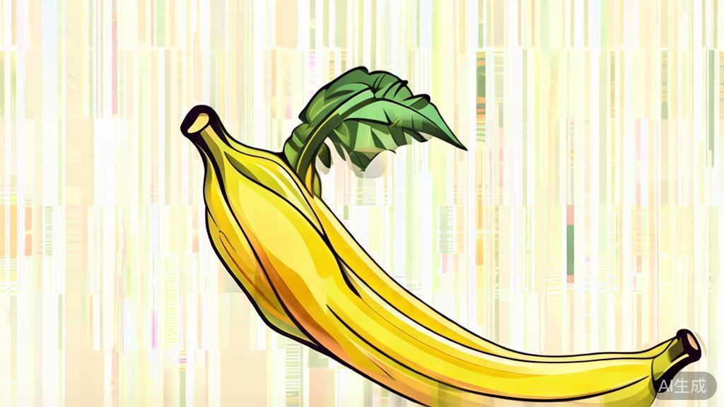 "High-quality illustration of banana in daily diet, minimalist style"