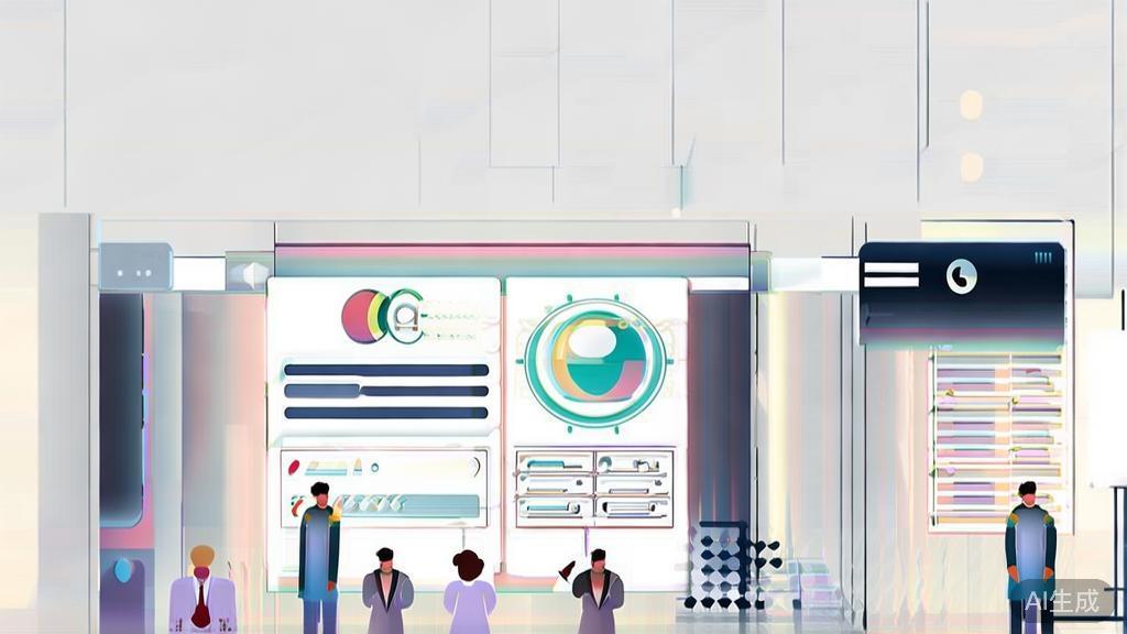 High-quality business illustration regarding AI software usage, minimal flat design