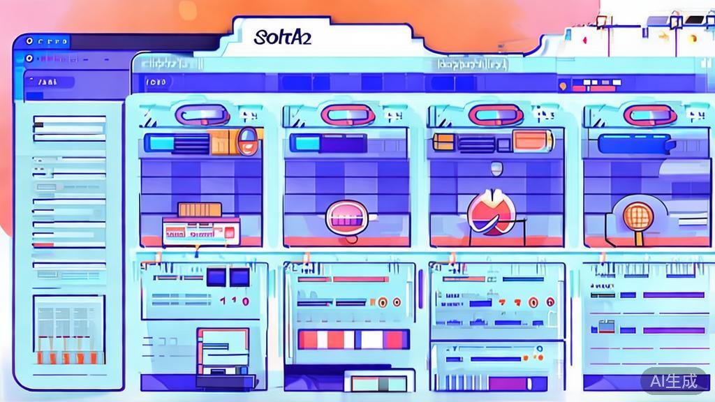 "Flat vector illustration comparing SORA2 and other scriptwriting tools, highlighting features and user satisfaction, dashboard style, soft blue gradient"