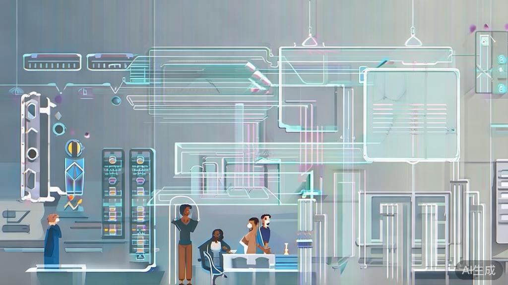 High-quality business illustration regarding enhancing creativity with AI, minimal flat design