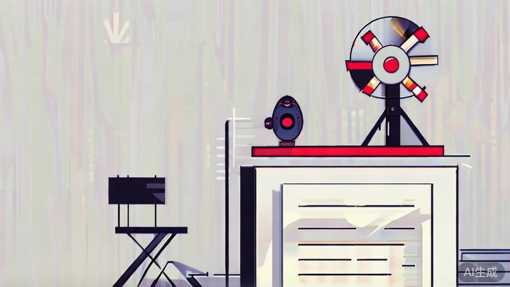 "Flat vector illustration of short film production, minimal flat design"