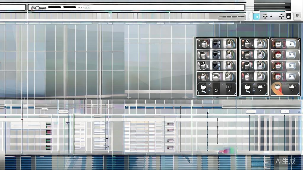 High-quality business illustration of a video editing interface, showcasing timeline, effects, and audio tools, minimal flat design