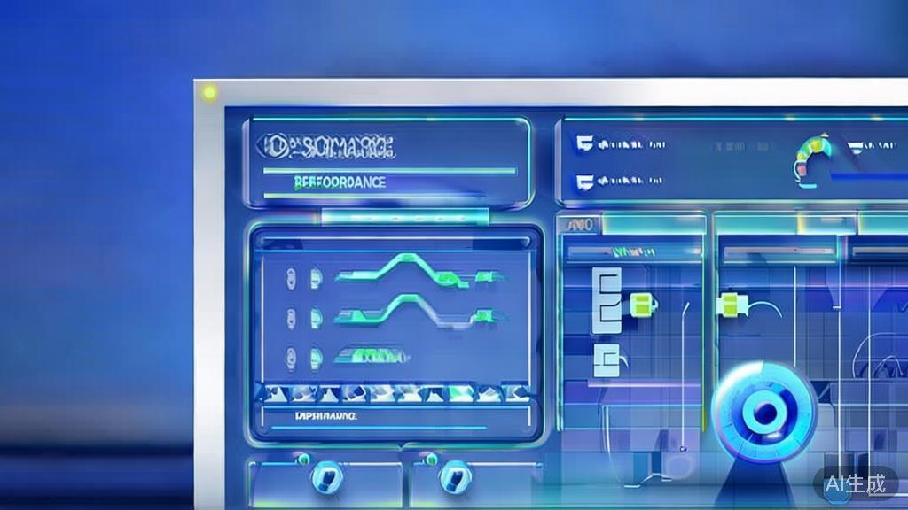 Flat vector illustration of hardware optimization, dashboard style, soft blue gradient