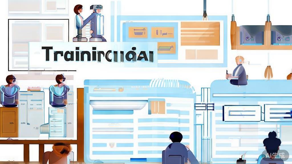 High-quality business illustration regarding employee training, minimal flat design