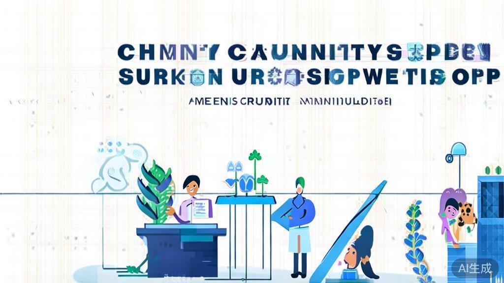 "High-quality business illustration regarding community support, minimal flat design"