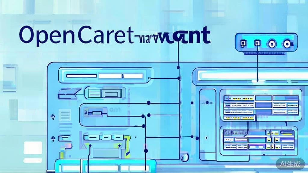 Flat vector illustration of network configuration for OpenClaw, dashboard style, soft blue gradient