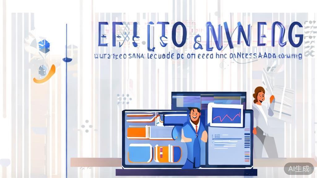 High-quality business illustration regarding learning and updates, minimal flat design