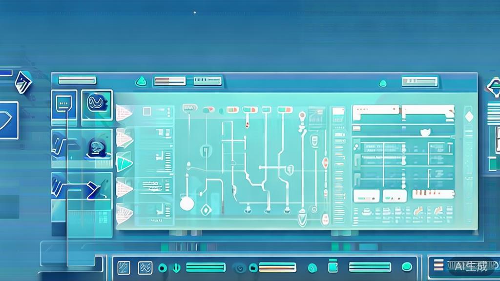 Flat vector illustration of system maintenance, dashboard style, soft blue gradient