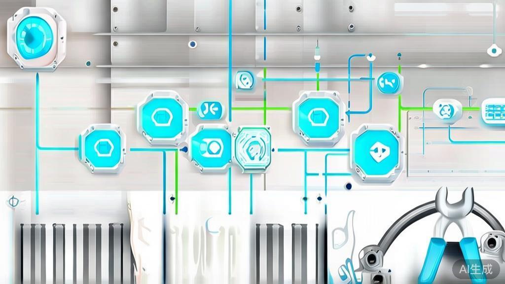 High-quality business illustration regarding system maintenance, minimal flat design