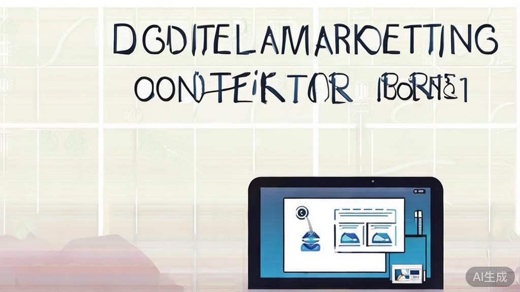 High-quality business illustration of digital marketing content creation, minimal flat design