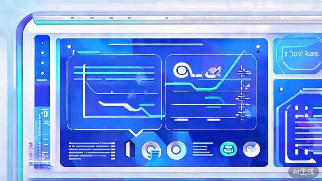 Flat vector illustration of future writing trends, dashboard style, soft blue gradient