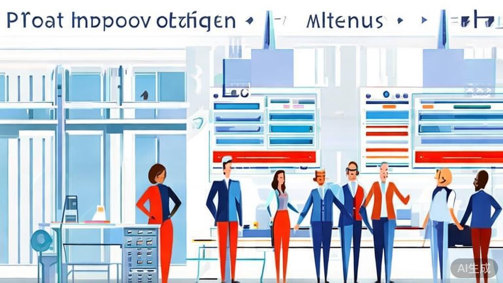 "High-quality business illustration regarding product improvement, minimal flat design"