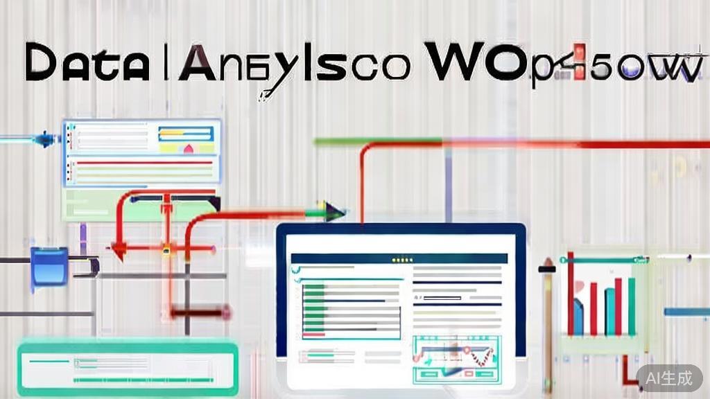"Flat vector illustration of data analysis workflow using openclaw, high quality"