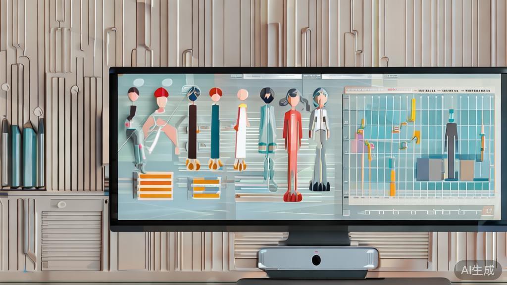 High-quality business illustration regarding AI audience analysis, minimal flat design