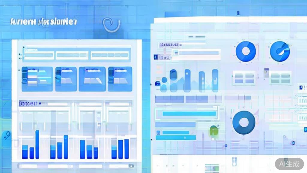 Flat vector illustration of script structure analysis, dashboard style, soft blue gradient