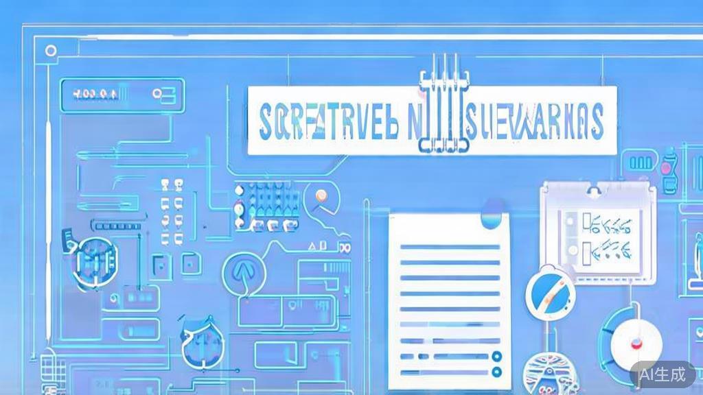 Flat vector illustration of a scriptwriting process, dashboard style, soft blue gradient