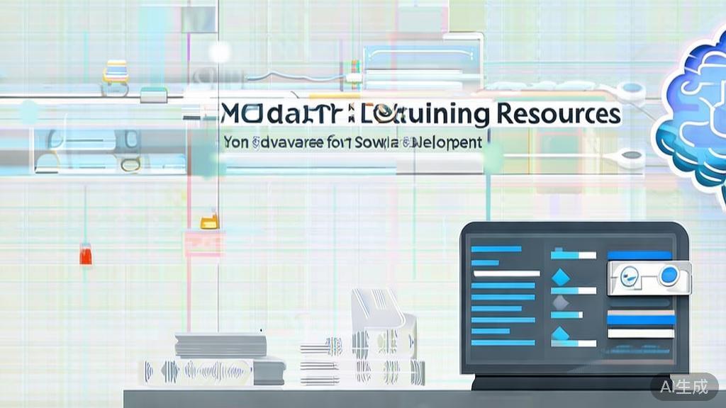 High-quality business illustration regarding learning resources for software, minimal flat design