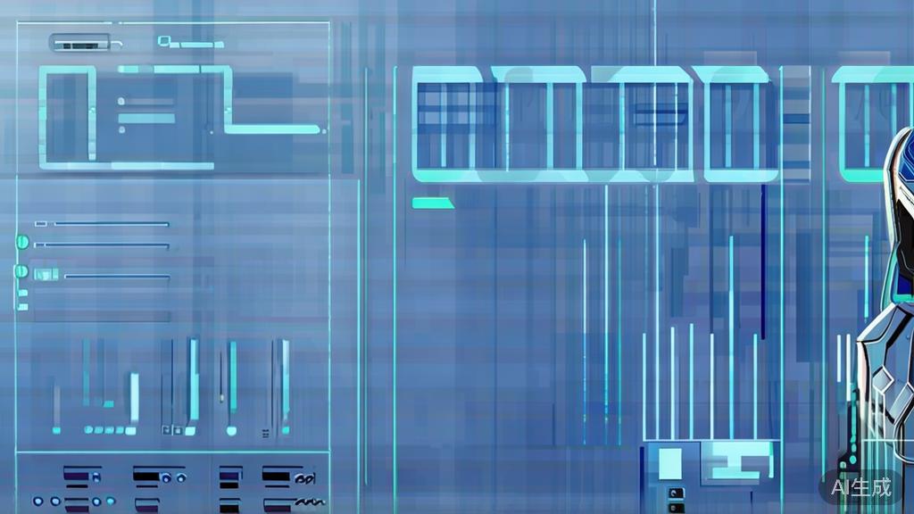 "Flat vector illustration of AI in post-production, dashboard style, soft blue gradient"