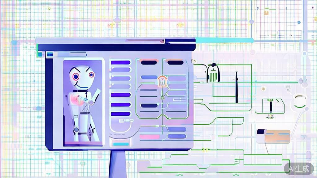 "High-quality business illustration regarding the future of short drama creation with AI, minimal flat design"