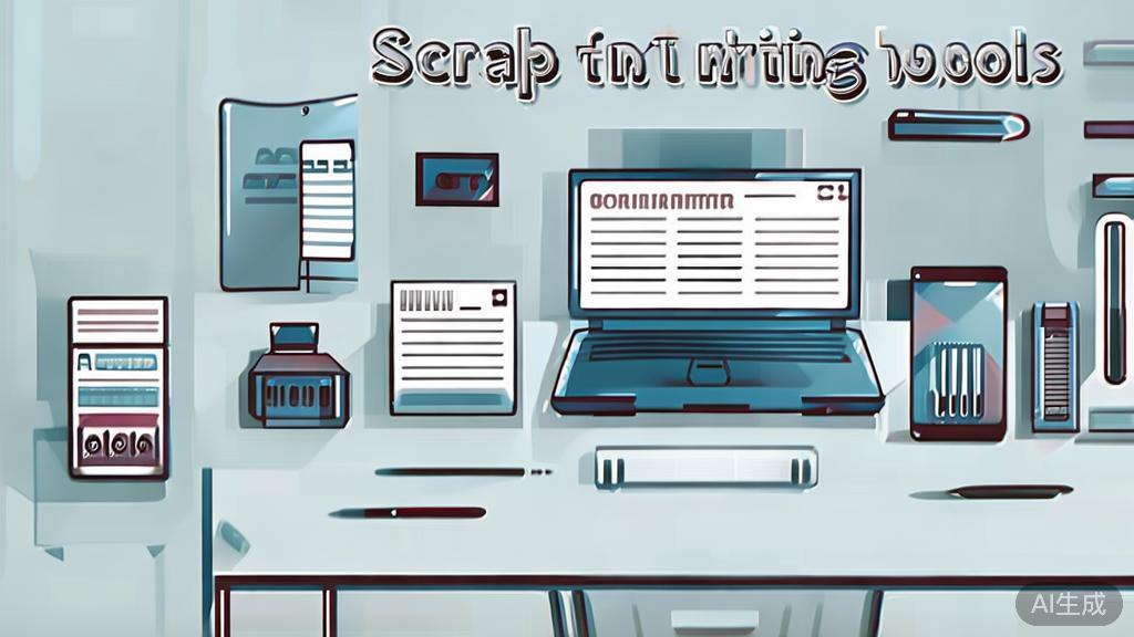 High-quality business illustration regarding script writing tools, minimal flat design