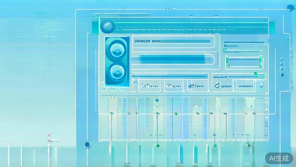 Flat vector illustration of animation workflow optimization, dashboard style, soft blue gradient