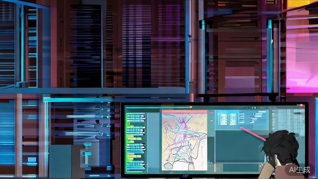 High-quality depiction of a young anime artist creating in a digital environment, showcasing the art creation process