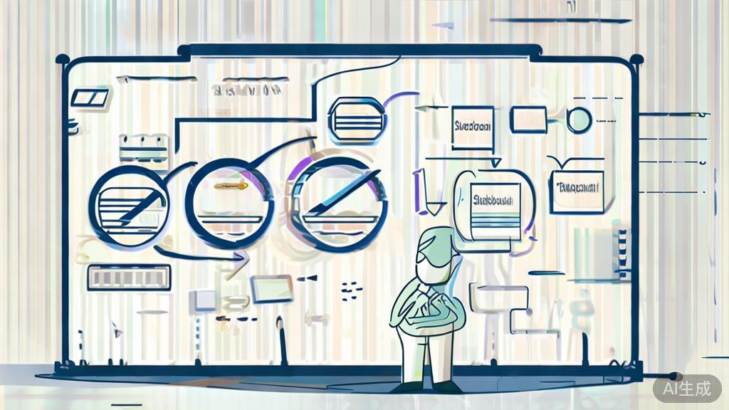 High-quality business illustration regarding project planning in animation, minimal flat design