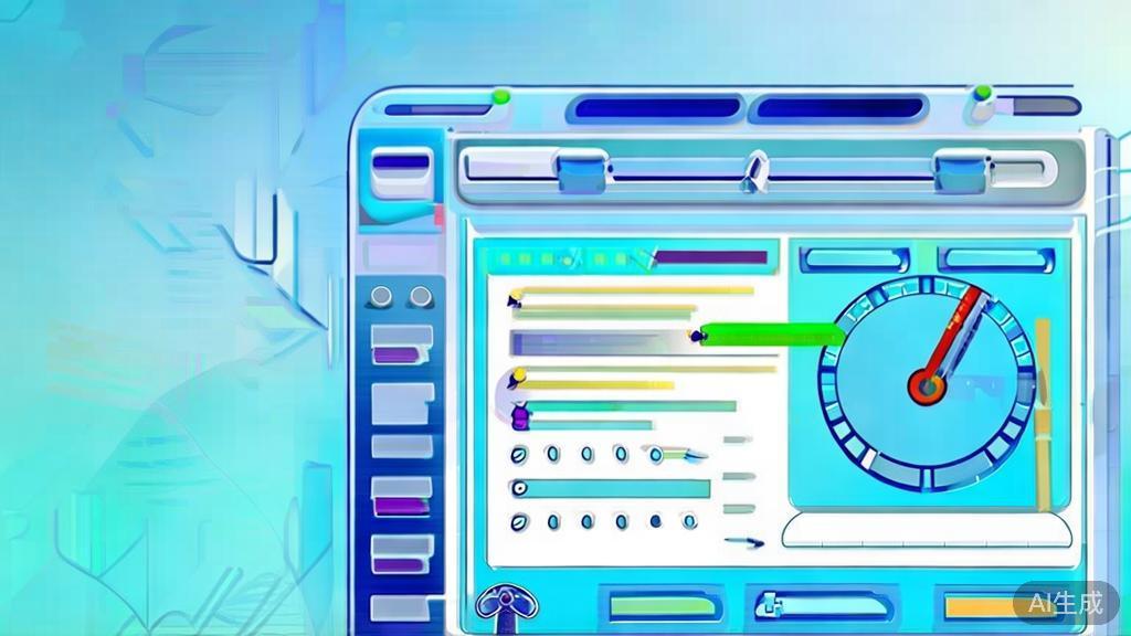 Flat vector illustration of time management in animation production, dashboard style, soft blue gradient