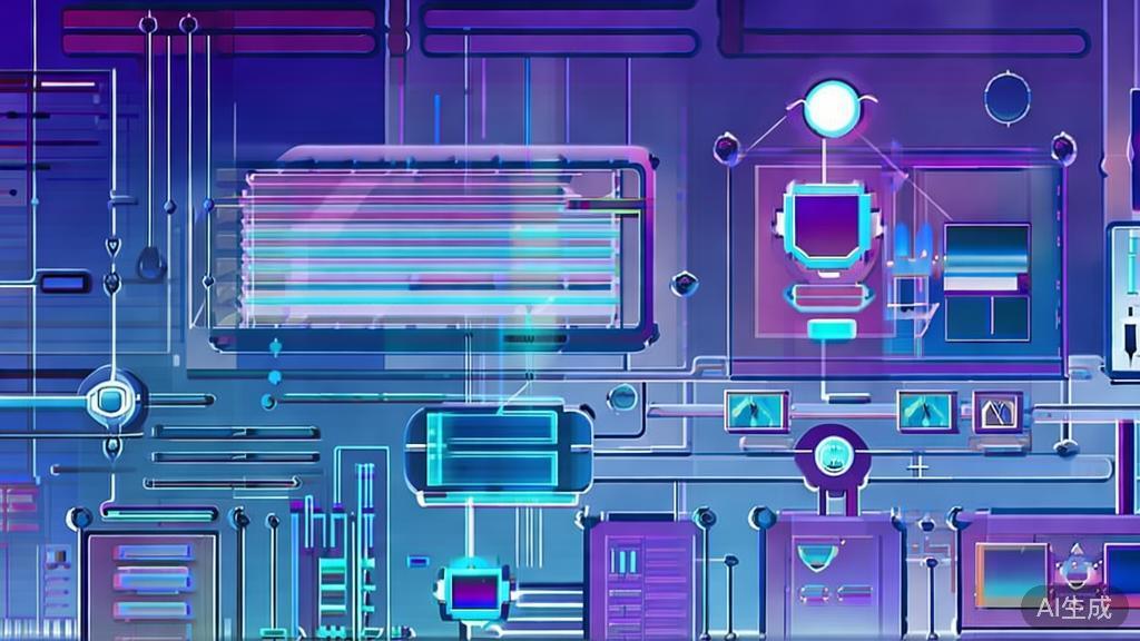 Illustration of automated video editing process, showing algorithms and data analysis, flat vector style