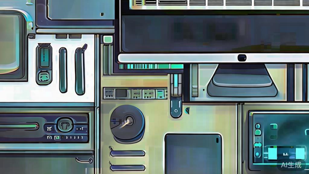 "High-quality illustration of modern anime production equipment, minimal flat design"