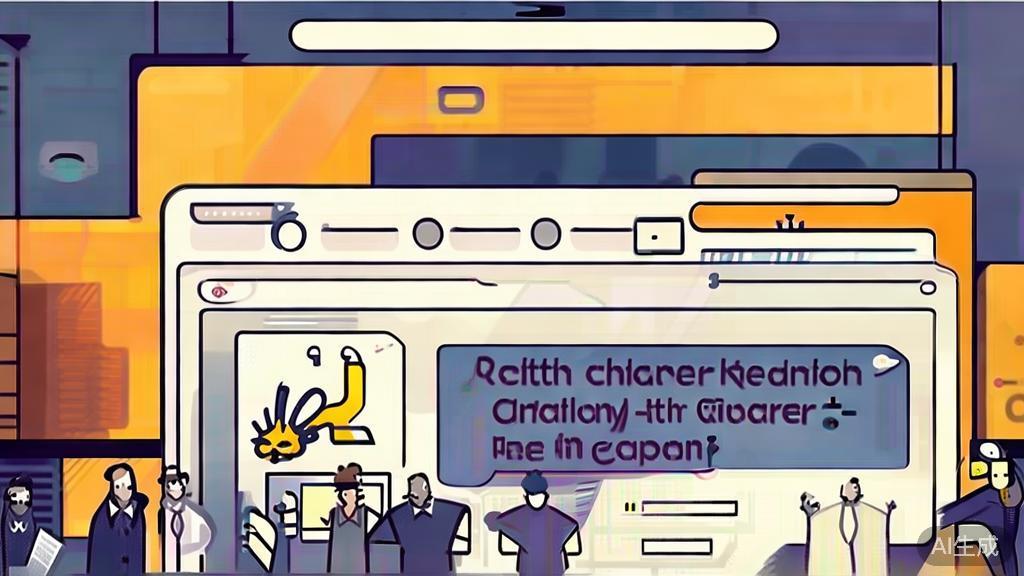 High-quality business illustration regarding user community and support for AI cartoon character generator tools, minimal flat design