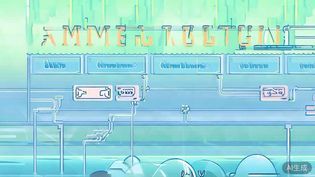 Flat vector illustration of anime production process, dashboard style, soft blue gradient