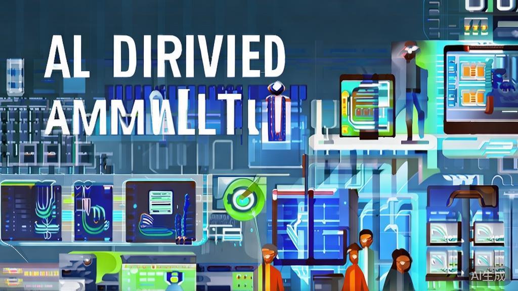 "High-quality business illustration of future trends in AI animation, including personalized content creation and AR/VR integration"