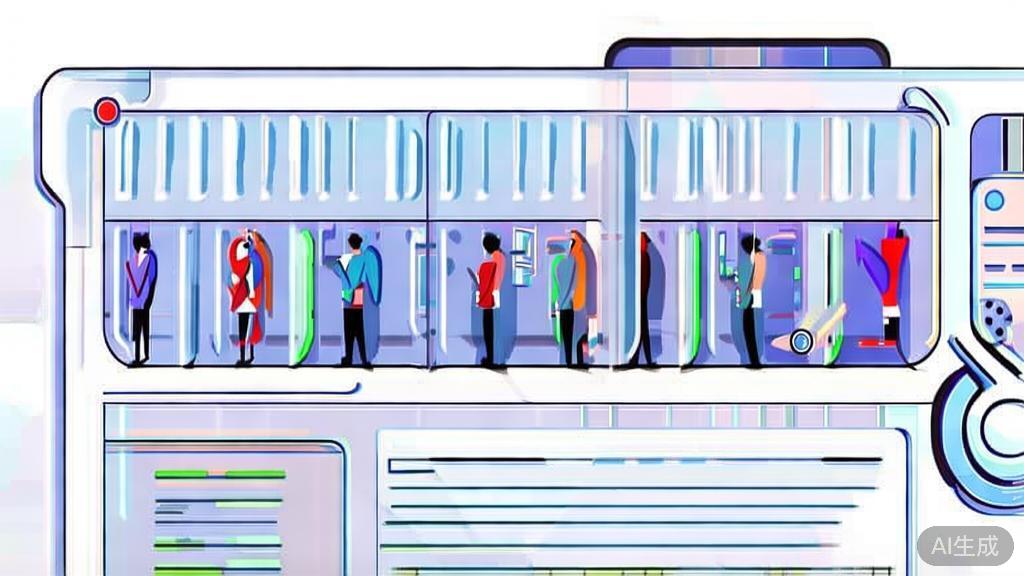 "High-quality business illustration regarding automated video editing in animation, minimal flat design"