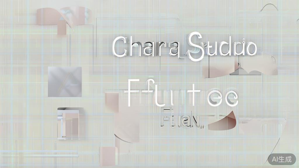 High-quality visual representing CharaStudio features, minimalist style