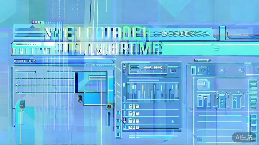 "Flat vector illustration of future AI trends in short film production, dashboard style, soft blue gradient"