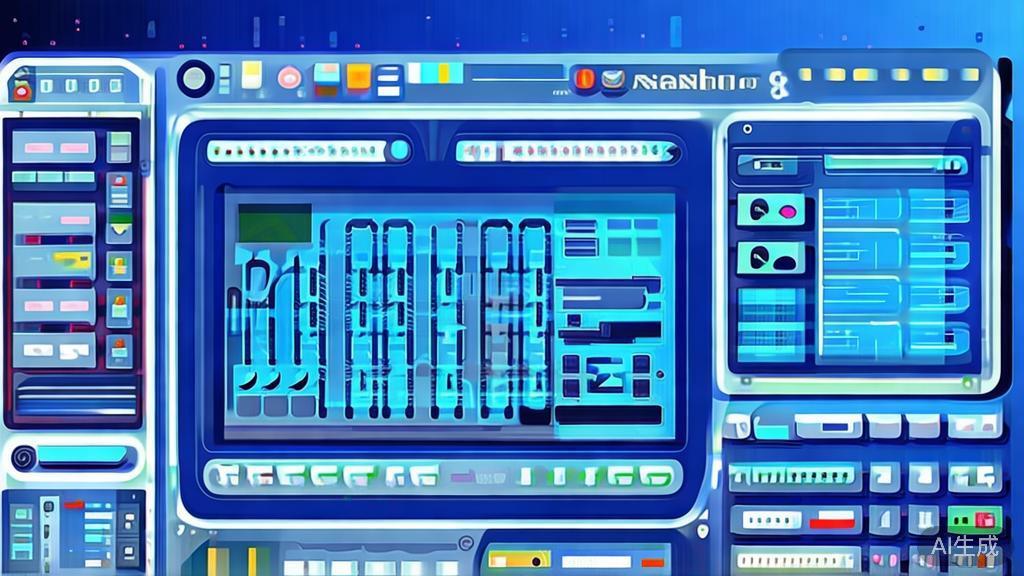 Flat vector illustration of AI in film production, dashboard style, soft blue gradient