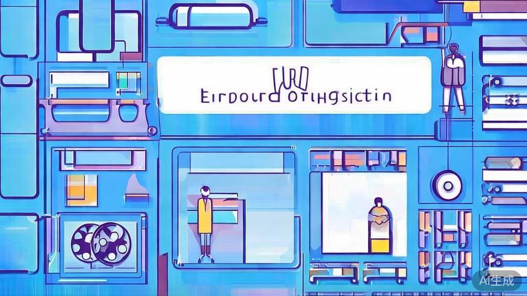 Flat vector illustration of teamwork in film production, dashboard style, soft blue gradient