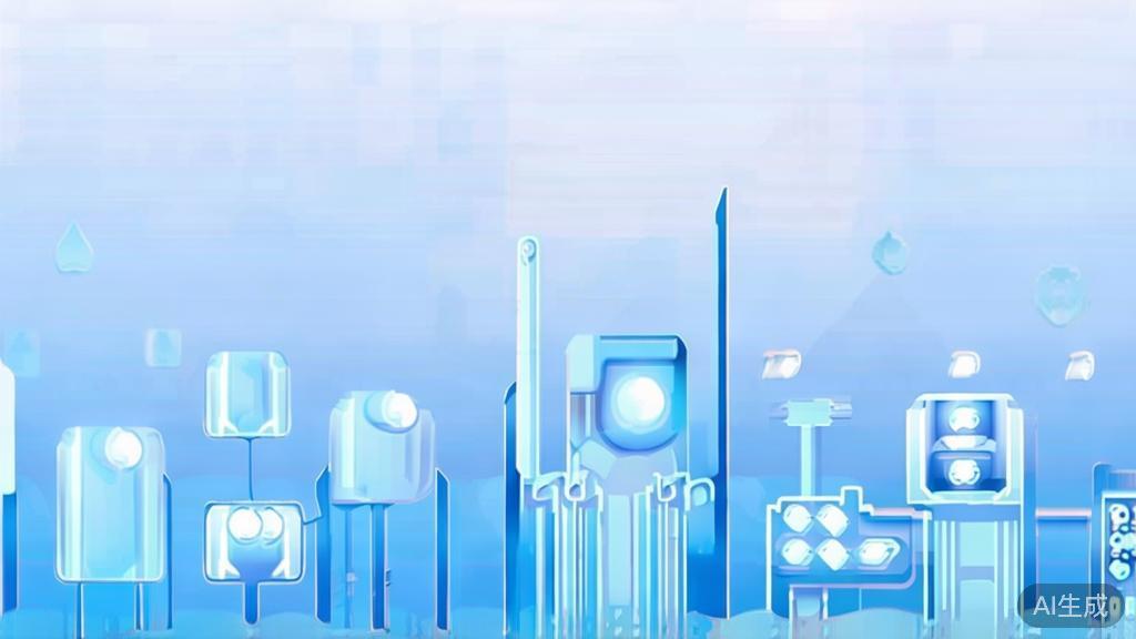 Flat vector illustration of 角色设计, dashboard style, soft blue gradient