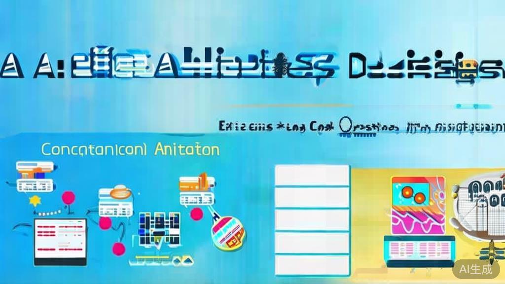 Comparison infographic of AI animation vs traditional animation, highlighting efficiency, cost, and creativity, soft blue gradient