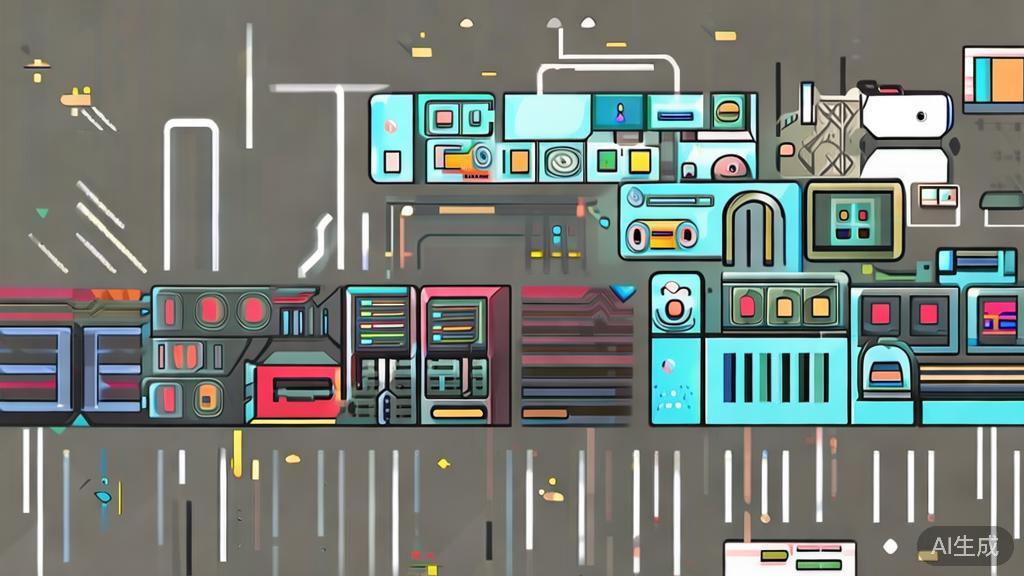 High-quality illustration of challenges and opportunities in AI animation, minimal flat design