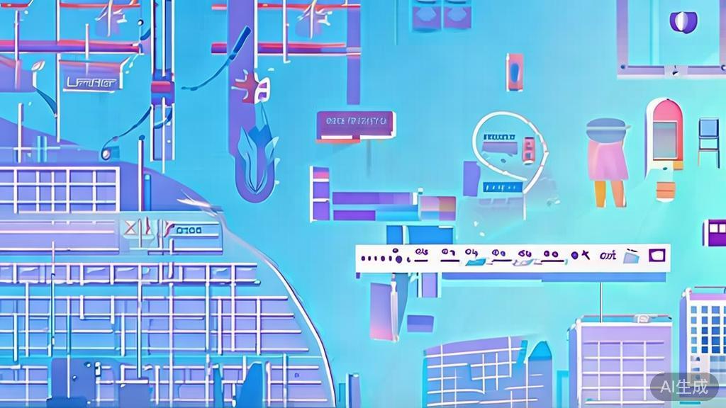 Flat vector illustration of creative writing process, dashboard style, soft blue gradient