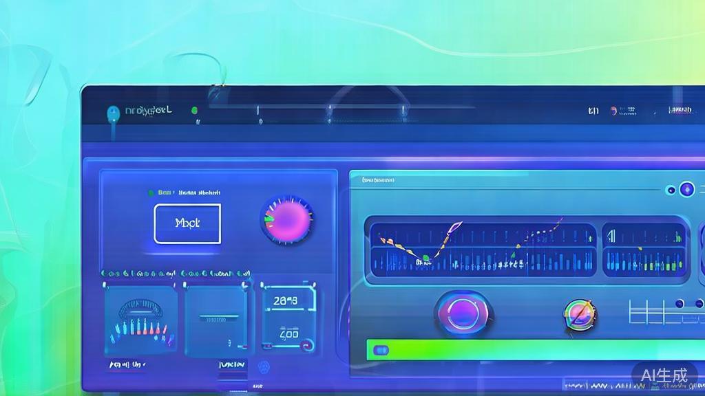 Flat vector illustration of video generation speed improvement, dashboard style, soft blue gradient