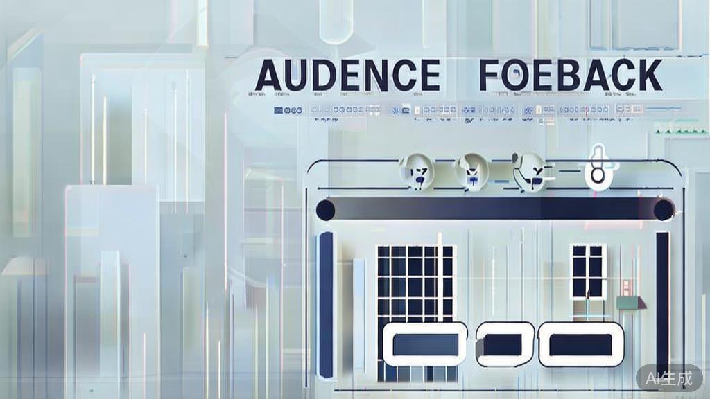 High-quality business illustration regarding audience feedback analysis, minimal flat design